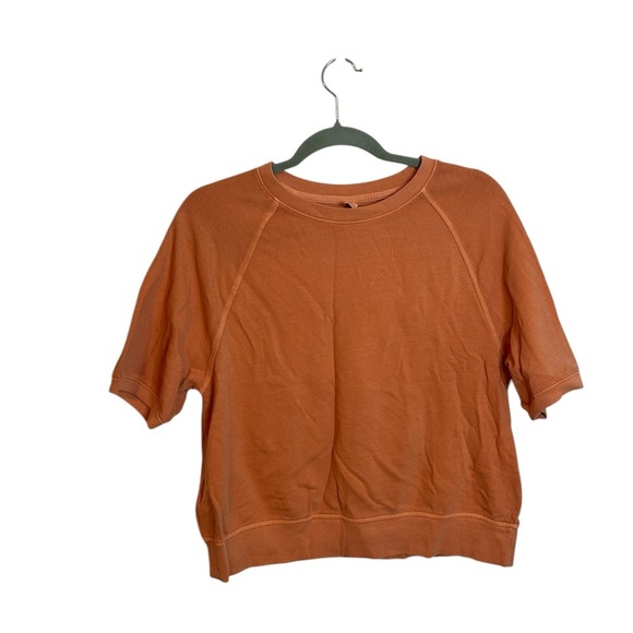 NWT Old Navy Cirrus Sunset Short Sleeve Vintage Crew Neck Sweatshirt - Picture 1 of 5